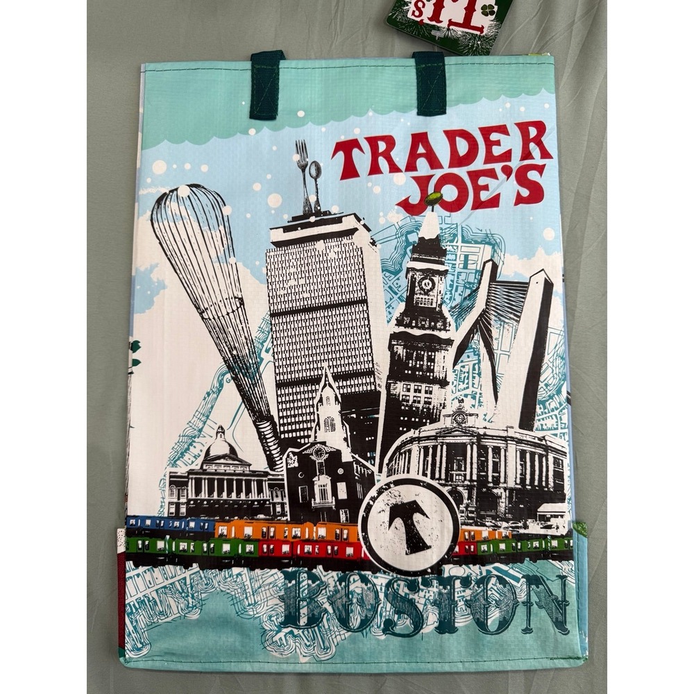 Trader Joe's Boston Reusable Tote Bag City Skyline Lobster Theme (2024) - Picture 2 of 7